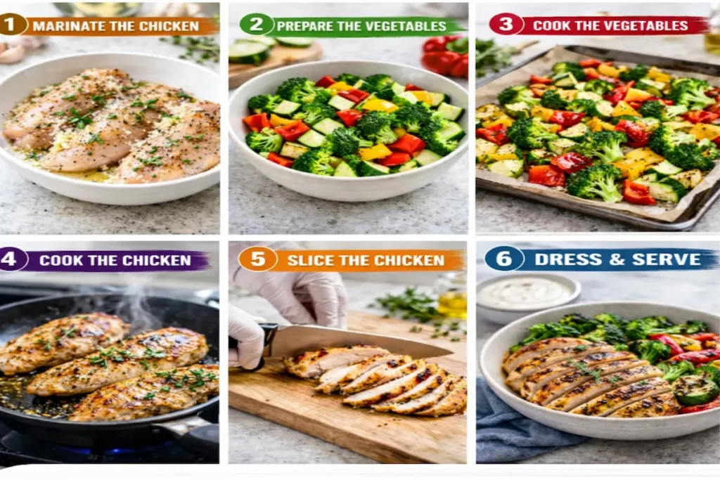 Step-by-step grilled chicken preparation guide