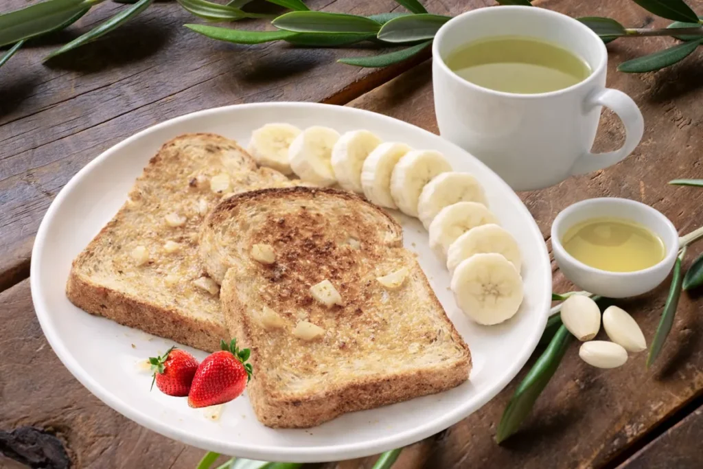 diet garlic olive oil toast breakfast