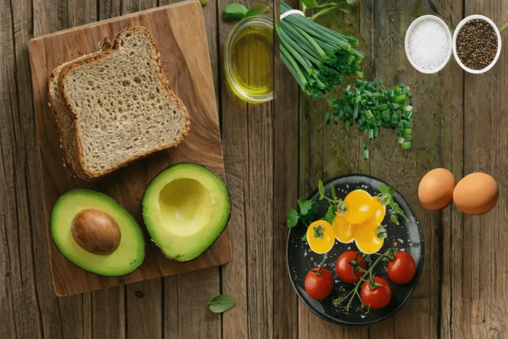 avocado toast with poached egg ingredients